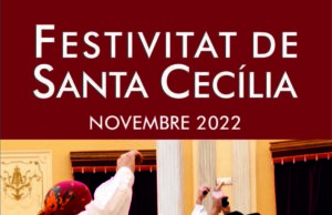 Cartell promocional de la festivitat de Santa Cecilia.