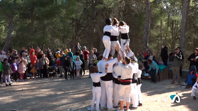 Castellers a la Corriola de Cocentaina